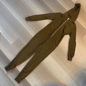 Olive Green Sparkly Hooded Jumpsuit Savage X Fenty